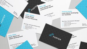 Born and Raised - business Cards - visual identity for Fortem