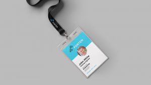 Born and Raised unveil a strong visual identity for Fortem- featured here on a pass that would be worn by an employee