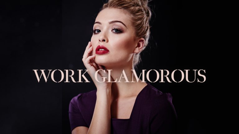 Picture of a model with the words