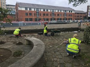 The Born and Raised team tidying up Victoria Quays