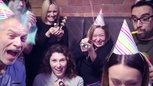 Born and Raised team celebrating for #snuglife