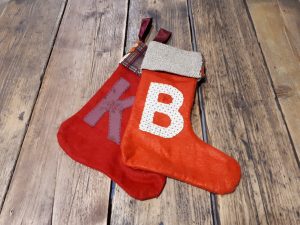 Completed christmas stockings