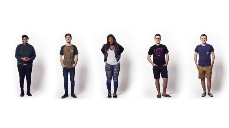 Row of students used in the clearing campaign