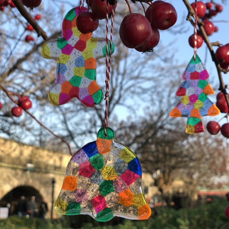 Glass decorations Bew Knox, Creative Director at Born and Raised made