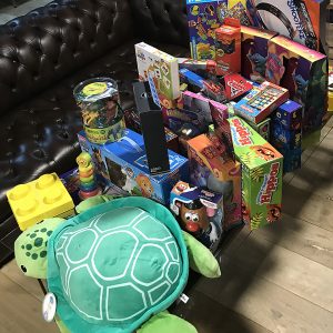 Toys bought for Cash for Kids by staff at Born and Raised